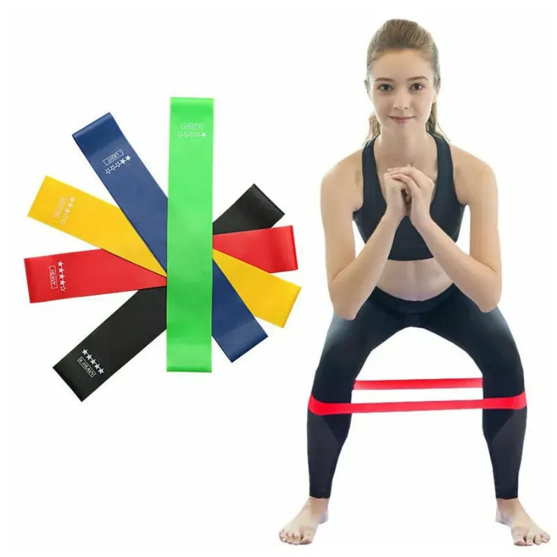 Kit 5 Faixas elásticas para exercícios físicos